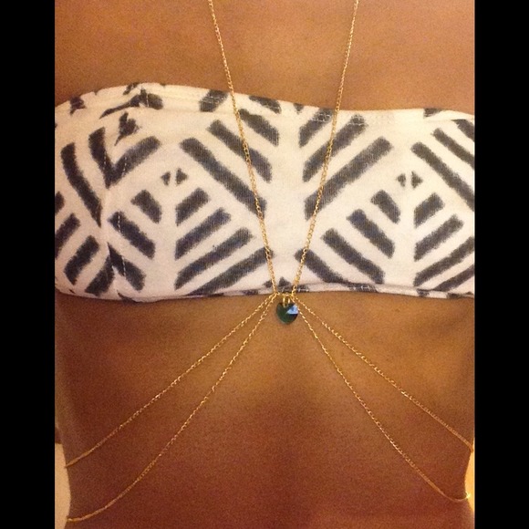 HANDMADE SWAROVSKI CRYSTAL  BODYCHAIN 💚💚