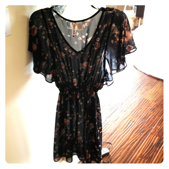 sheer floral dress size S