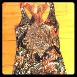 Sparkling top and beach shorts for the beach!