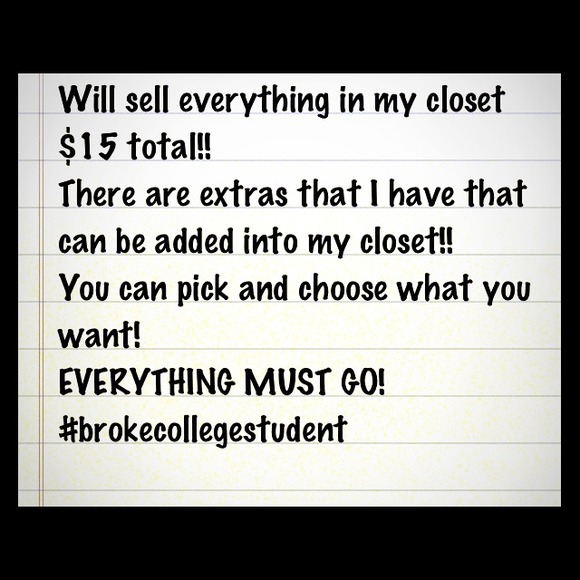 Everything must go!