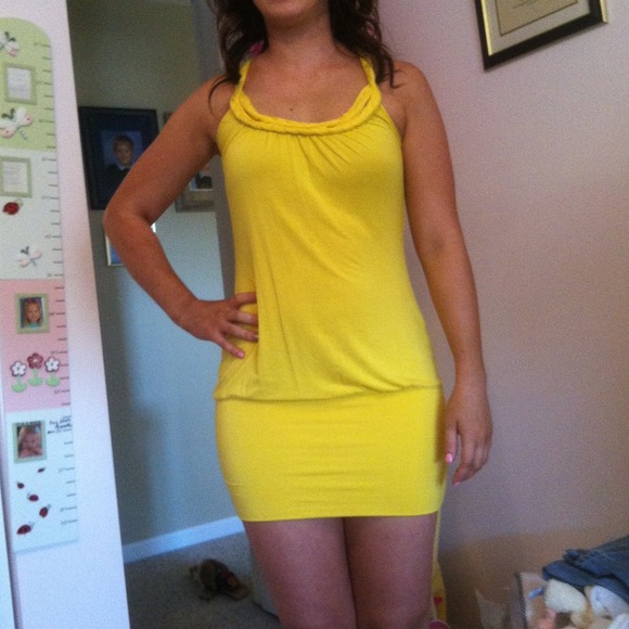 Yellow Windsor banded bottom dress - Picture 1 of 2