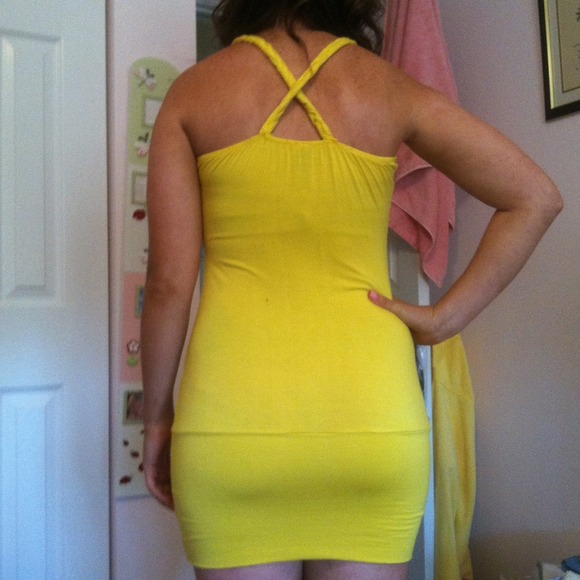 Yellow Windsor banded bottom dress - Picture 2 of 2