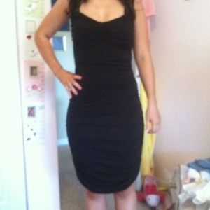 Windsor form fitting black evening dress