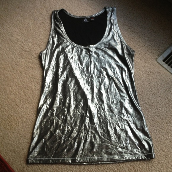 Silver metallic tank