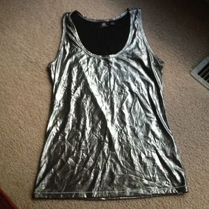 Silver metallic tank