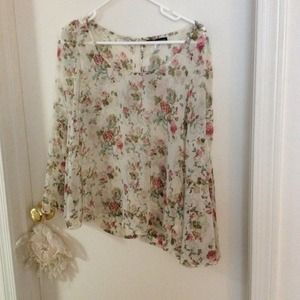 Sheer floral top