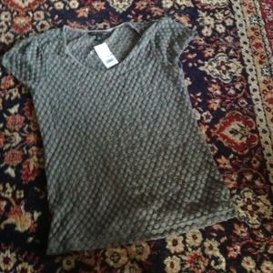 Grey lace shirt banana republic small