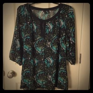 Sheer blouse, Size 1x