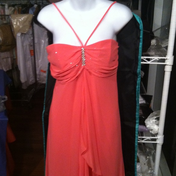 Vintage peach evening dress by SALLY  USA