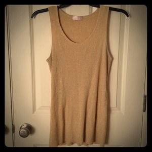 Metallic gold tank, size XL