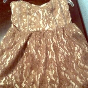 Gold lace dress