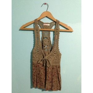 Knit racerback cover up