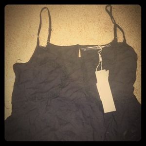 Black top with lace trim