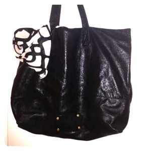 Juicy couture 100% cow leather black hobo bag