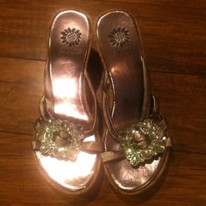 Yellow Box cork wedges! Size 8-8.5