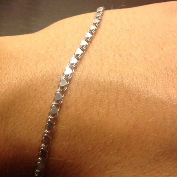 Sterling silver heart bracelet