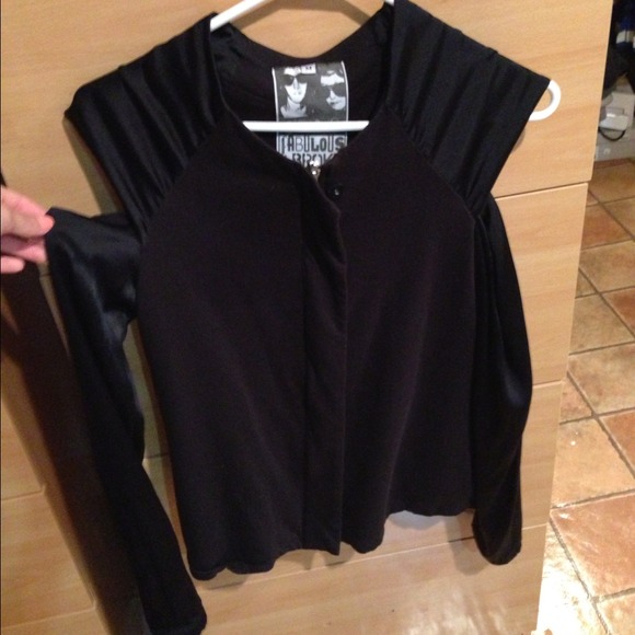 Black cutout young fabulous & broke sweater - Picture 2 of 4