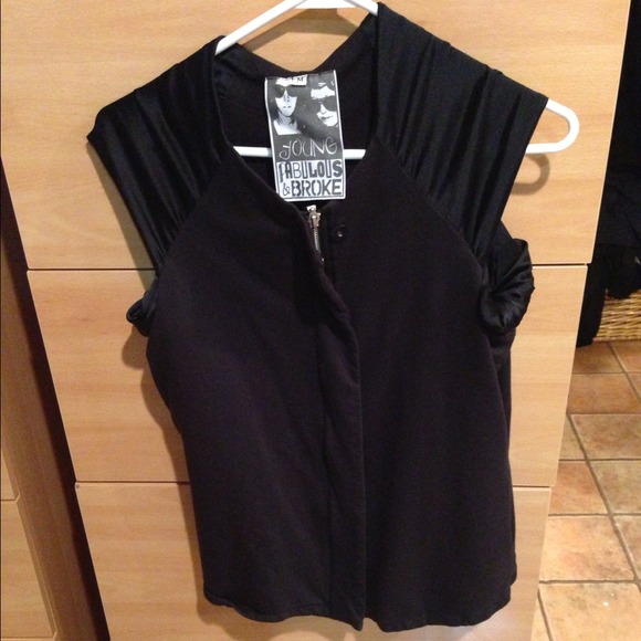 Black cutout young fabulous & broke sweater - Picture 4 of 4