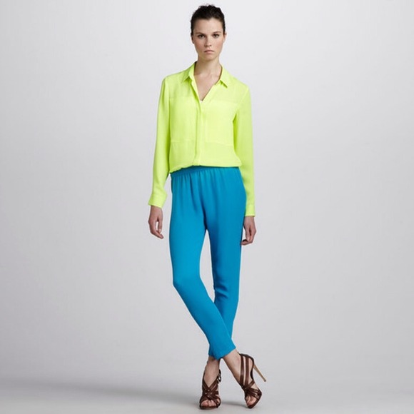 *Sold* Theory Blue Silk Pants