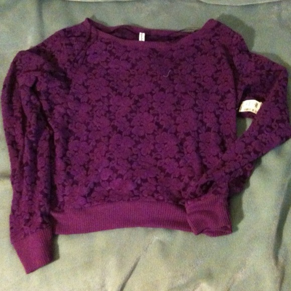 Aeropostale purple floral sweatshirt XL