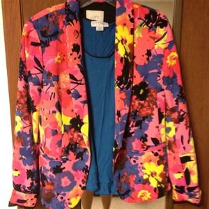 Loft bold floral jacket sz small NWOT
