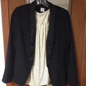 Lauren Conrad collarless black jacket NWOT