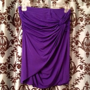Royal purple knotted skirt