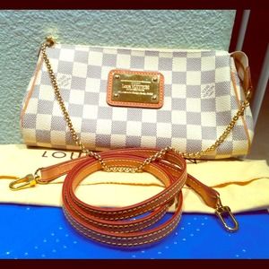 ❤SOLD LOCALLY❤Authentic LV Eva Clutch Damier Azur