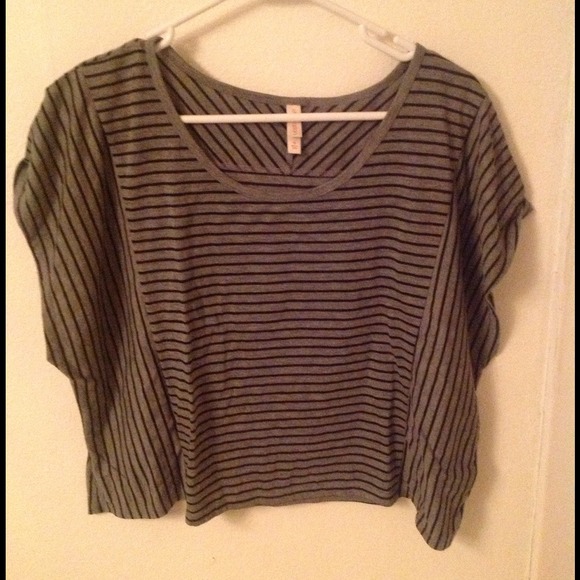 Striped Black and grey oversized tee