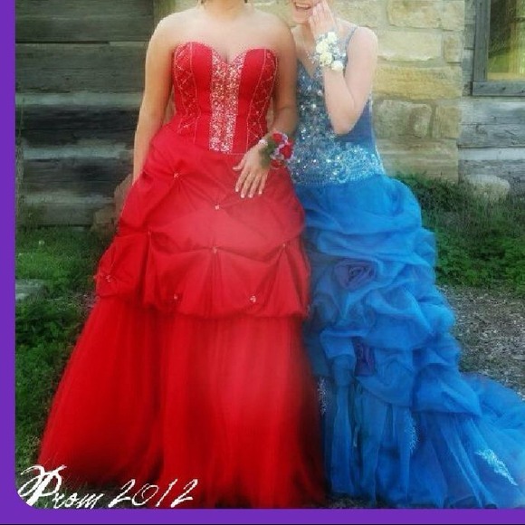 Red David's Bridal Prom Dress/Pageant Dress