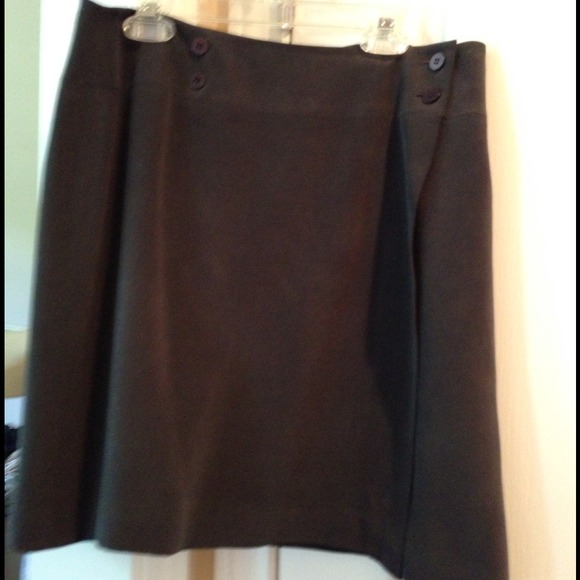 Charcoal grey wrap mini skirt
