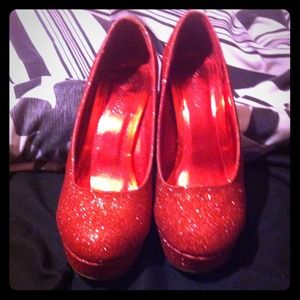 Red Sparkle Heels