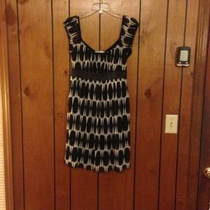Sweet black and white print frock