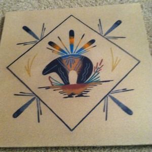 Sand Art Tribal Wall Art 12x12