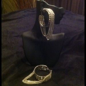 Bold Hoop n Chain earrings