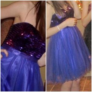 Purple dress. Cute for prom or any dance