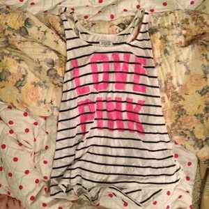 Striped tank top PINK