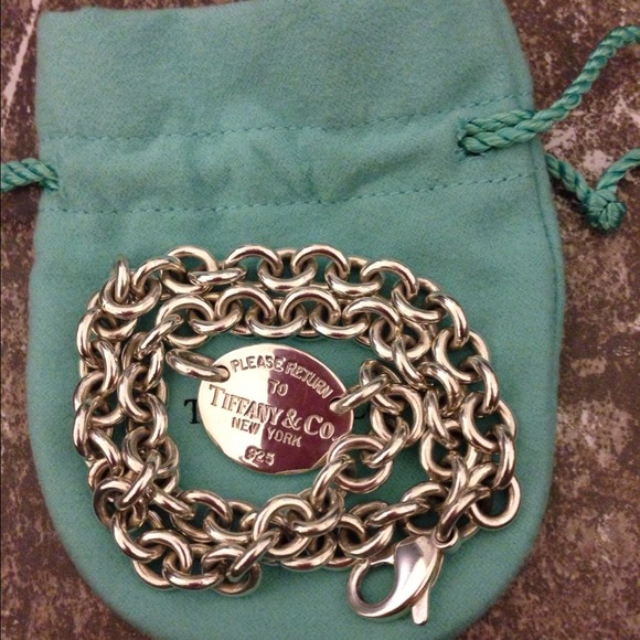 💢Trade💢Authentic tiffany oval tag Necklace