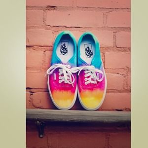 Super cute multi colored vans shoes