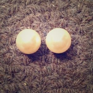 Large Faux Pearl Earrings
