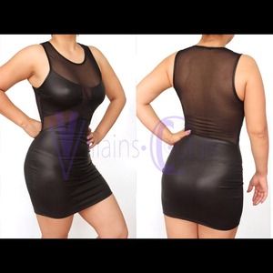Black pleather dress