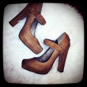 Punk Rock Brown Maryjane Heels