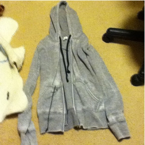 Gray earphone hoodie