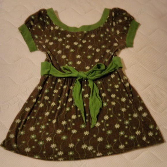 Brown and green baby doll top - Picture 2 of 2