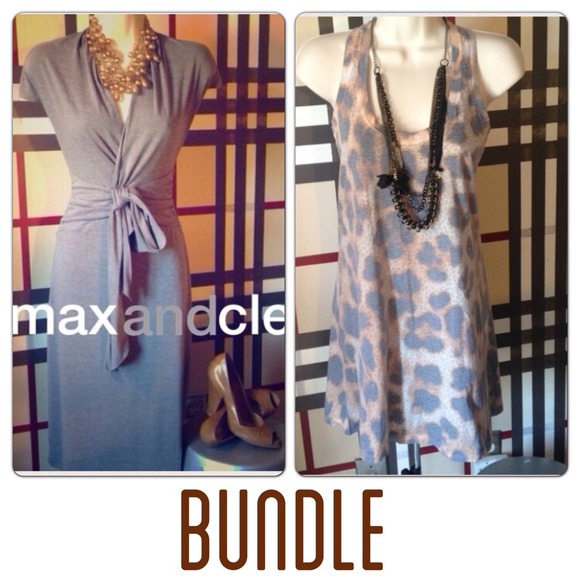 Max & Cleo Dresses & Skirts - Grey jersey knit maxandcleo dress sz S