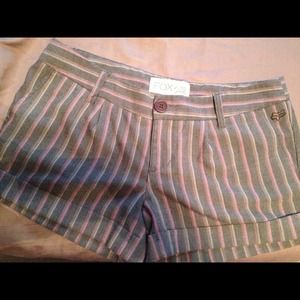 FOX Girls Pink/Grey Pinstripe Dress Shorts