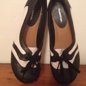 Black and white shoes