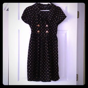 Navy Polka Dot (Nude) Dress
