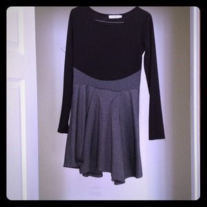 Black and Grey Color Block Dress