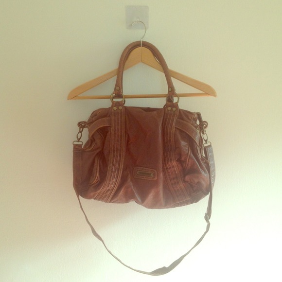 Steve Madden Brown Leather handbag with long strap